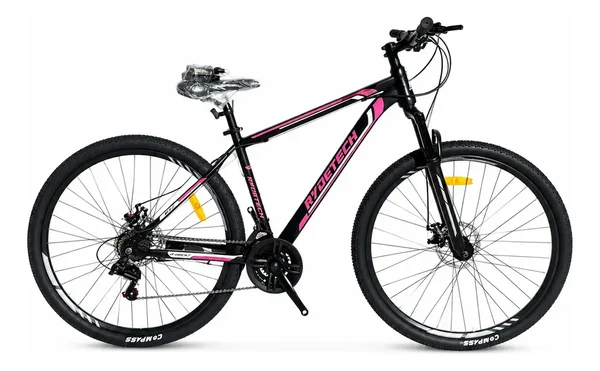 Bicicleta RYDETECH 300 Acero Rodado 29" NEGRO/ROSA