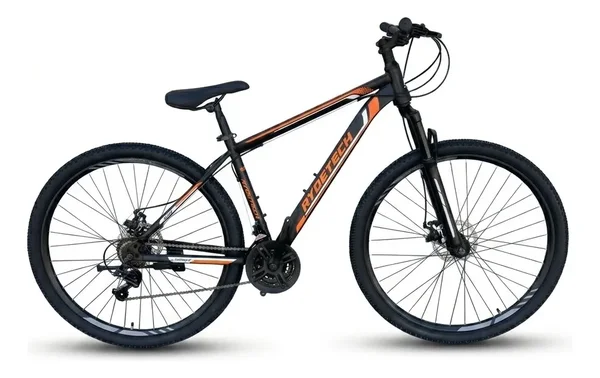 Bicicleta RYDETECH 300 Acero Rodado 29" NEGRO/NARANJA