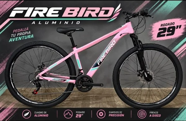 Bicicleta FIREBIRD Aluminio Rodado 29" ROSA