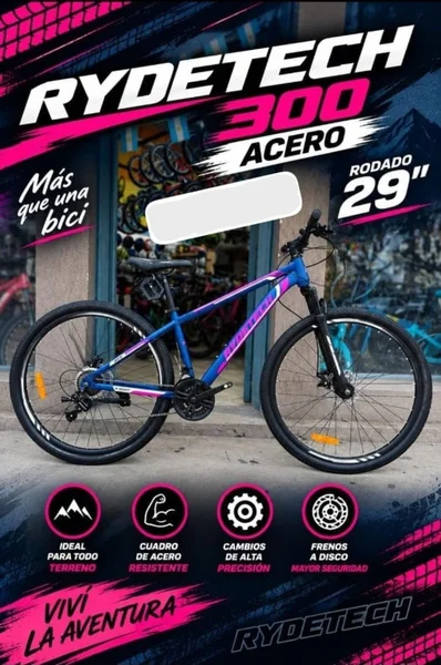 Bicicleta RYDETECH 300 Acero Rodado 29" VIOLETA/ROSA