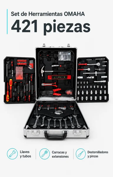 Set de Herramientas Omaha 421 piezas