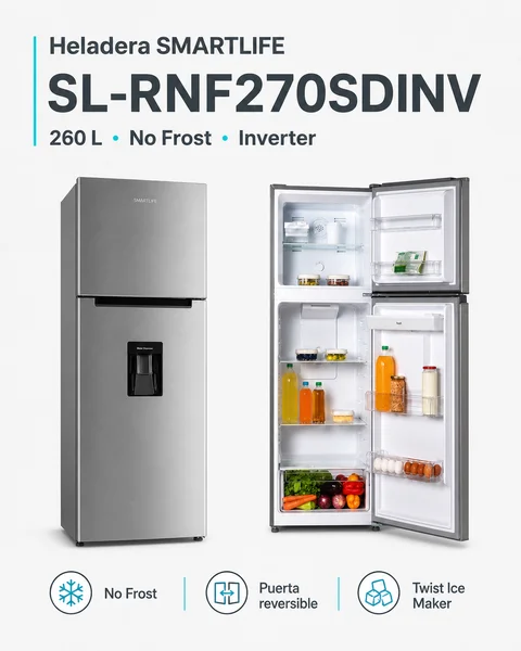 Heladera Smartlife SL-RNF270SDINV 260 L No Frost Inverter
